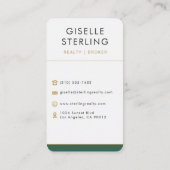 Real Estate Broker Emerald Green Gold  名刺 (裏面)