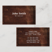 Real Estate Broker Leather Professional 名刺 (正面/裏面)