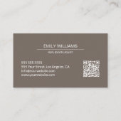 Real Estate Broker Logo Photo QR 名刺 (裏面)