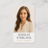 Real Estate Broker Neutral Beige 名刺 (正面)