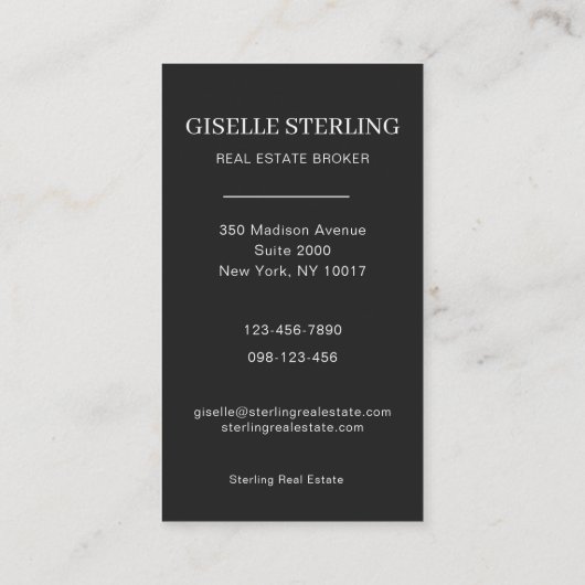 Real Estate Broker Photo Professional 名刺 (裏面)