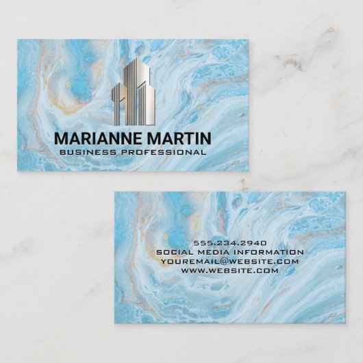 Real Estate Building Logo | Business Professional 名刺 (正面/裏面)