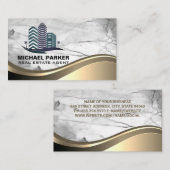 Real Estate Buildings Logo | Marble Stone 名刺 (正面/裏面)
