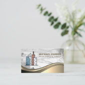 Real Estate Buildings Logo | Properties 名刺 (スタンド正面)