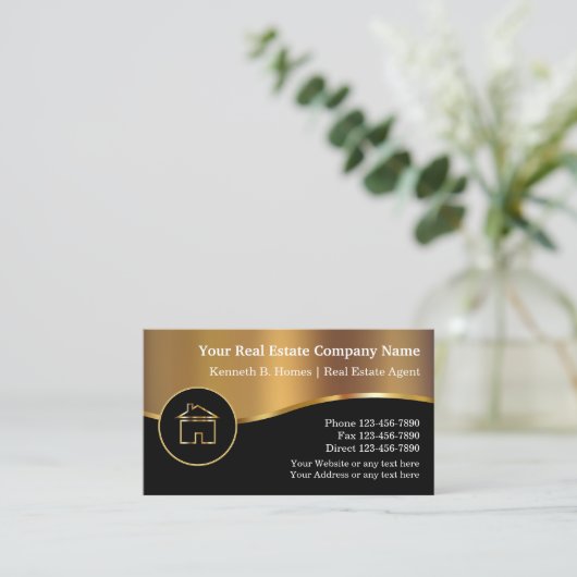 Real Estate Business Cards 名刺 (スタンド正面)