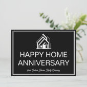 Real Estate Business Marketing Custom Black White カード (スタンド正面)