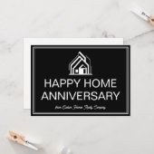 Real Estate Business Marketing Custom Black White カード (正面/裏面インサイチュ)