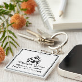 Real Estate Company Customized Logo Realtor キーホルダー (正面右)