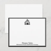 Real Estate Company Customized Realtor Logo ノートカード (正面/裏面)