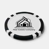 Real Estate Company Customized Realtor Logo ポーカーチップ (シングル)