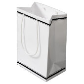 Real Estate Company Logo Custom Housewarming ミディアムペーパーバッグ (裏面アングル)