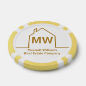 Real Estate Company Personalized Chic Gold Realtor ポーカーチップ (シングル)