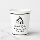 Real Estate Company Realtor Open House Logo 紙コップ (裏面)