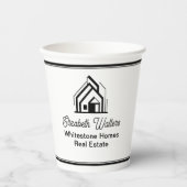 Real Estate Company Realtor Open House Logo 紙コップ (正面)