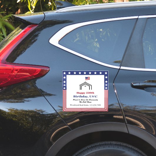 Real Estate Custom Car Sticker 250th Birthday USA シール (車体側面)