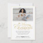 Real Estate Elegant Happy Holidays Card シーズンカード (裏面)