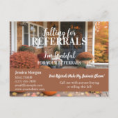 Real Estate Fall Referral Postcard – “Falling for  案内ポストカード (正面)
