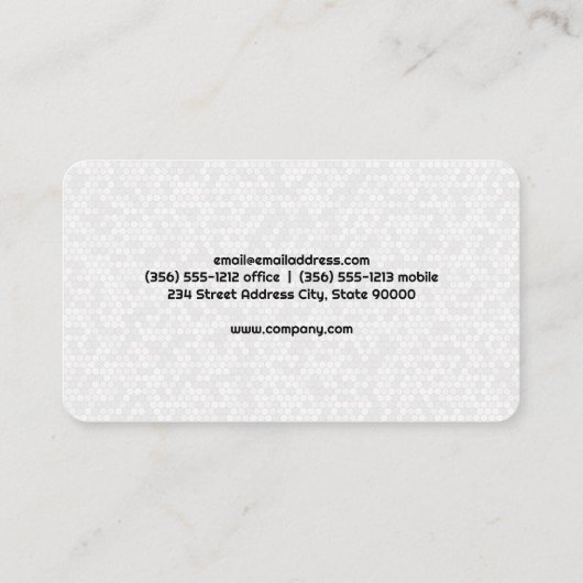 Real Estate Gold Properties | White Geometric 名刺 (裏面)