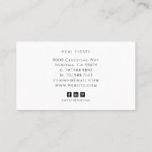 Real Estate Gold Script Monogram Name  名刺 (裏面)