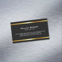 Real Estate Golden House Logo Modern Realtor マグネット名刺