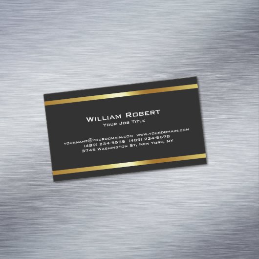 Real Estate Golden House Logo Modern Realtor マグネット名刺 (インサイチュ)