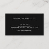 Real Estate Golden House Logo Modern Realtor 名刺 (裏面)