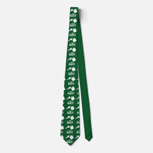 Real Estate Green Agency Branded Neck Tie ネクタイ (正面)