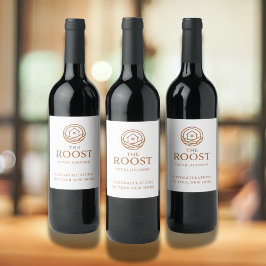 Real Estate Logo Housewarming Marketing ワインラベル