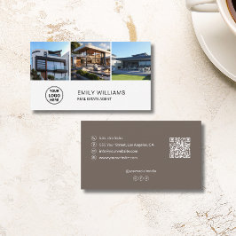 Real Estate Logo Photo QR Social Media 名刺