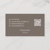 Real Estate Logo Photo QR Social Media 名刺 (裏面)