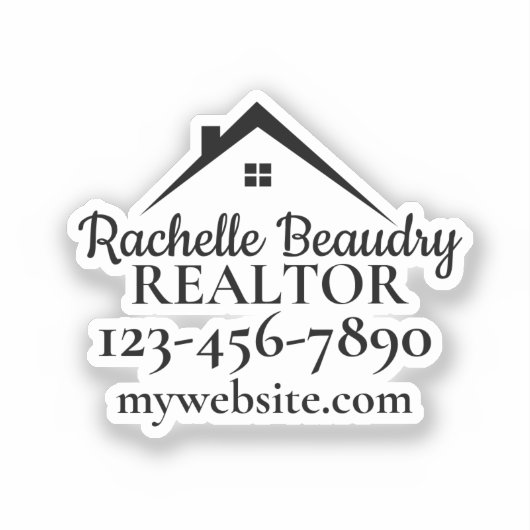 Real Estate Marketing Custom Realtor シール (正面)