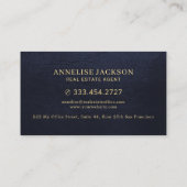Real estate modern gold house logo navy 名刺 (裏面)
