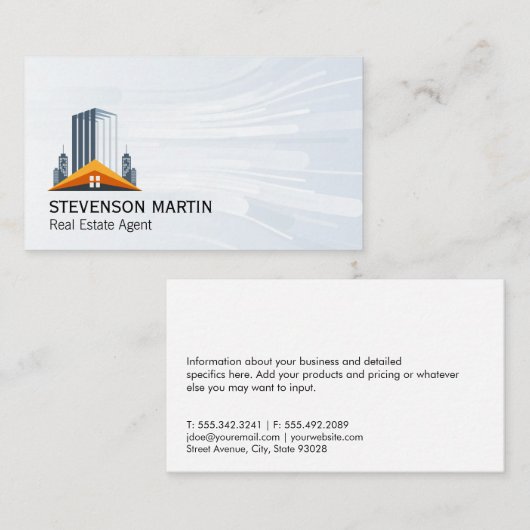 Real Estate Modern | Properties | Rentals 名刺 (正面/裏面)