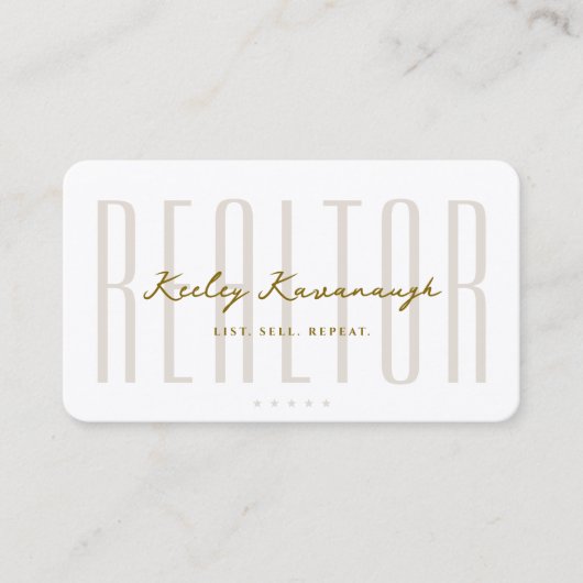 Real Estate Mortgage Realtor Sand Professional 名刺 (正面)