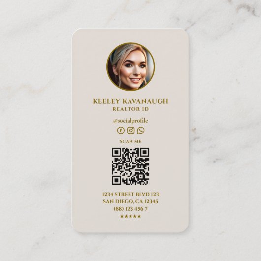 Real Estate Mortgage Realtor Sand Professional 名刺 (裏面)