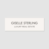 Real Estate Neutral Beige Luxury  名札 (正面)