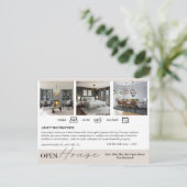 Real Estate Open House Marketing ポストカード (スタンド正面)