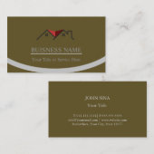 Real Estate Personalized Yellow brown  名刺 (正面/裏面)