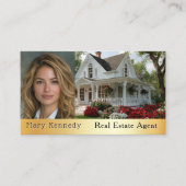 Real Estate Photo White House Kitchen Fireplace 名刺 (正面)