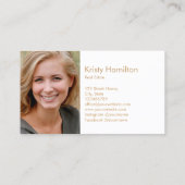 real estate professional house realtor add photo 名刺 (裏面)