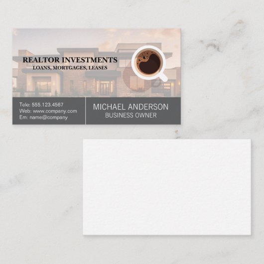 Real Estate Property | Cup of Coffee 名刺 (正面/裏面)