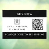 Real Estate QR | For Sale Listing Logo Display ウィンドウサイン (シート3)