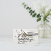 Real Estate Roof Logo | House Keys 名刺 (スタンド正面)