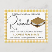 real estate SMORE referrals Announcement Postcard 案内ポストカード (正面)