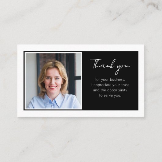 Real Estate Thank You and QR Code Review White 名刺 (正面)