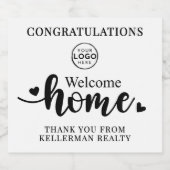 Real Estate Thank You Gift New Home スパークリングワインラベル (シングルラベル)