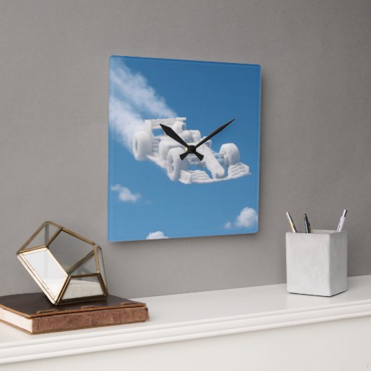Real F1 sky art square wall clock スクエア壁時計 (オフィス)