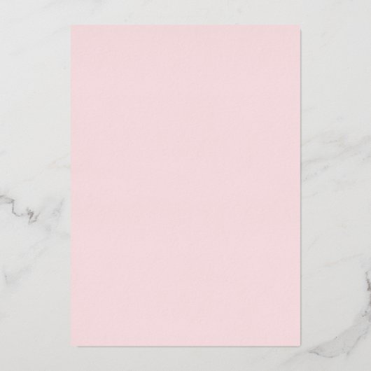 real foil little pink bow First Holy Communion 箔招待状 (裏面)