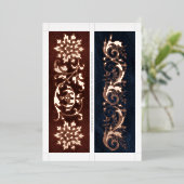 Real Foil Ornate Book Spine 2 Bookmarks Per Card 箔シーズンカード (立ち正面)