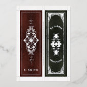 Real Foil Personalized Name 2 Bookmarks Per Card 箔シーズンカード (正面)